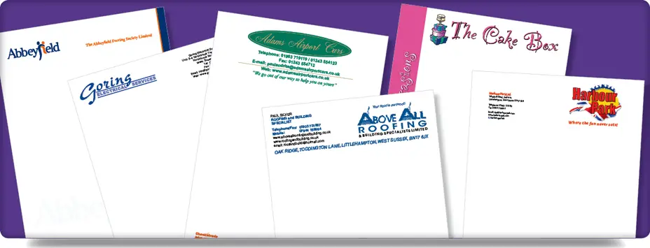 Stationery Letterheads Comp Compliments Slips Worthing Sussex